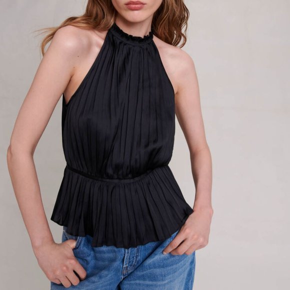Maje Dresses & Skirts - NWT MAJE Leville Pleated Halter Top